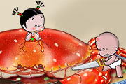 小破孩2015年9月壁纸-美味蟹餐